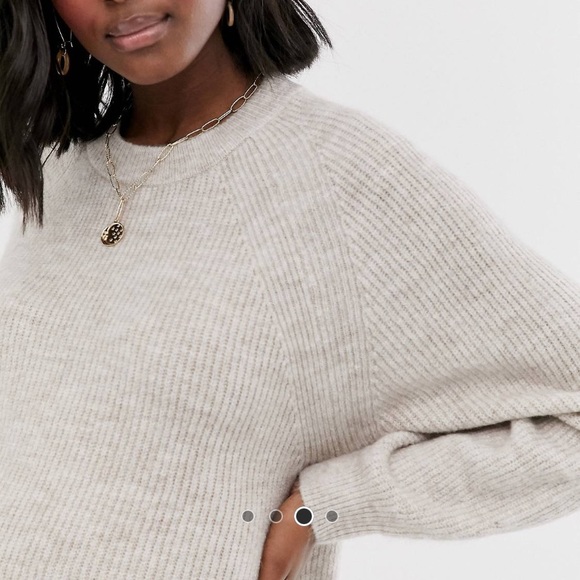 Asos Maternity Beige Balloon Sleeve Sweater - Picture 2 of 7